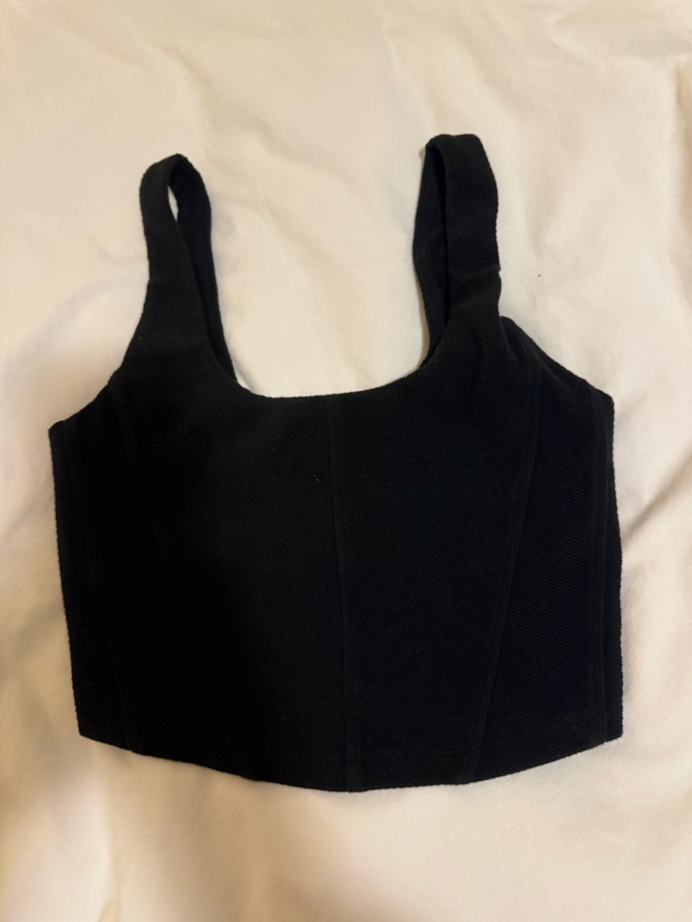 Aerie offline black tank with built in bra, size S, worn once
